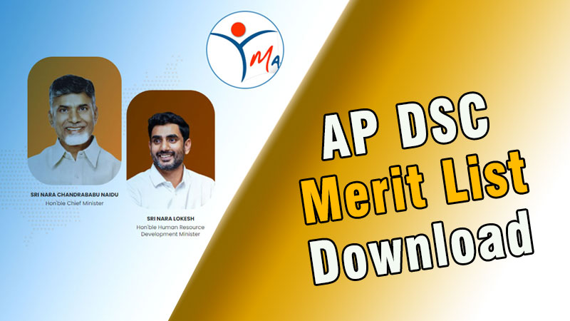AP DSC Merit List 2025 Caste Wise PDF District Wise All Posts at manabadi.co.in